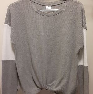 Grey + White Sweater